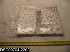 HAPRAY-GD02-ROSE Plastic Rose Gold Dot Rectangular Tablecloth 54 Inch x 108 Inch