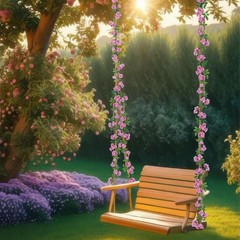 2 Pcs Artificial Flowers Garland for Outdoors Pink Faux Gardenia Garland 12Ft