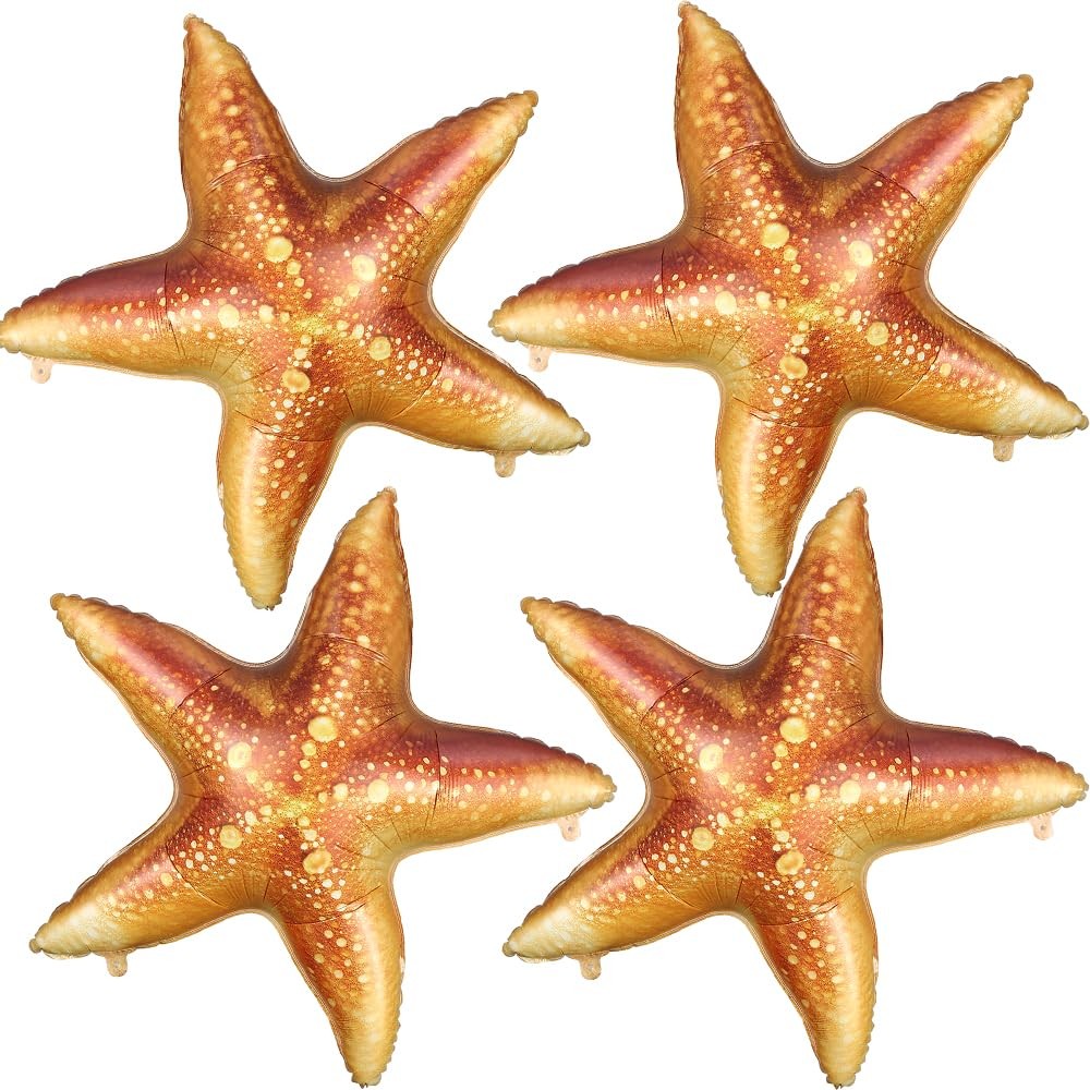 Starfish Balloons 4pcs 26inch Large Inflatable Star Fish Foil Balloon for Oce…
