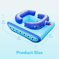 Inflatable Tank Pool Float Kids Water Gun Summer Swim Toy Battle Fun Durable 44I