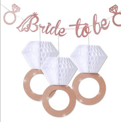 Rose Gold Bride To Be Banner Sign Double Sided Gold,white