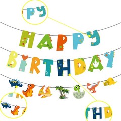 BIEUFBJI Dinosaur Banner Dinosaur Theme Party Decoration, Indoor/Outdoor Han…