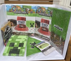 Minecraft Birthday Party Supplies Bundle TNT Creeper Table Cover Banner Napkins