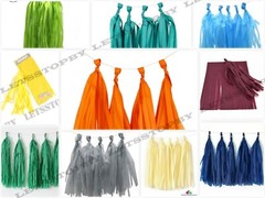 5/10/50 Paper Tissue Tassel Garland Honeycomb PomPom Wedding Home Decor Supplies