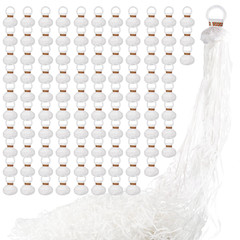 Slofunife No Mess Streamers 100Pack White Confetti Poppershand Throw Party