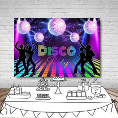 8x6ft The 80s Disco Party Backdrop for Hip Hop Rock Music Retro Flash Stage Back