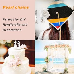 Craft String Pearls 6mm Faux String of Pearls 82 Feet Pearl Garlands Spool Pe…