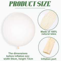 4 Pcs 72 Inch Giant Balloons Big Round Latex Jumbo Balloons Heavy Duty Inflat…