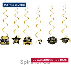 Graduation Decorations 2026 37 PCS – Black Gold Class of 2026 Party Supplies Kit
