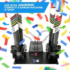 Electric Confetti Cannon Cartridges, 12 PIECES — 16″ Multicolor Poppers for