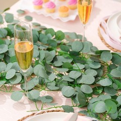 8Pcs Eucalyptus Garland,Artificial Eucalyptus Leaves Table Greenery Garland