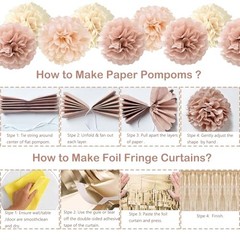 Beige Birthday Decorations, Party Décor for Women, Boho Party Blush
