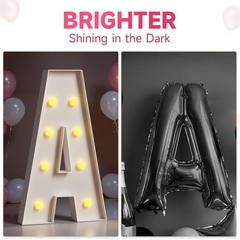 Marquee Letters 3 Feet Tall 3FT Large Light Up Letters A for Backdrop Big Mar…