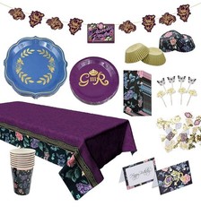 Bridgerton Party Pack Disposable Tableware For 8 Guests.Elegant Beautiful.NIP