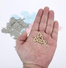230 Pcs Elephant Confetti Gold Glitter Pink Blue Gray Baby Shower Gender Reveal