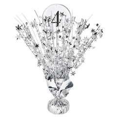 12 PCS Silver Glitter Metallic Foil Spray Star Burst Table Centerpiece Decor
