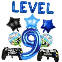 Video Games 9th Birthday Level 9 Balloons Birthday Balloons Video Game Party