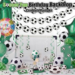 Soccer Theme Birthday Party Decorations with 24 Count Banners for All Occasions