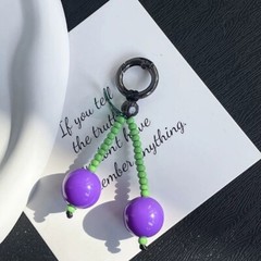 Cherry Colorful Beaded Pendant Handmade Unique Style Bag Pendant for Daily Use
