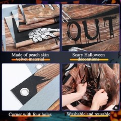 57 Pcs Halloween Door Decorations 71 x 30 Halloween Door Cover Large Fabric