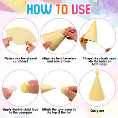 Mini Party Hats for Stuffed Animals – 42 Pcs Pastel Adjustable Birthday Decor