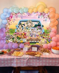 7ft x 5ft Fabric Easter Backdrop – Bunny Car – Photo Prop Party Decoration – New