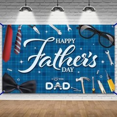 , Happy Fathers Day Banner Backdrop – XtraLarge, 72×44 Inch | Happy Father’s