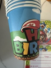 Super Mario Bros Party Invitations And Cups Party Supplies