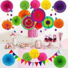 ZERODECO Party Decoration, 21 Pcs Multi-color Hanging Paper Multi-colored