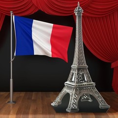 6 ft Eiffel Tower Cardboard Cutout Stand up Life Size French Part Theme Party