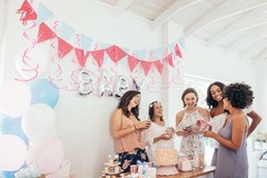 30 PCS Pink Hanging Swirls Decorations Party Streamers Ceiling Decor Pot