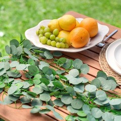 8Pcs Eucalyptus Garland,Artificial Eucalyptus Leaves Table Greenery Garland