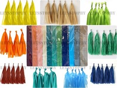 15x Paper Tissue Tassel Garland PomPoms Hanging Wedding Home Banner DIY Supplies