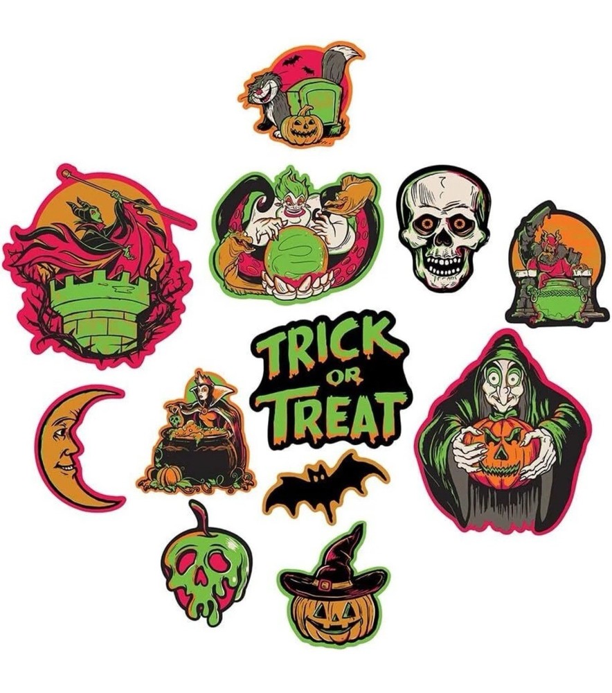 Disney Halloween Villains Haunted House Carnival Party Decor Cutouts 4 PACKS
