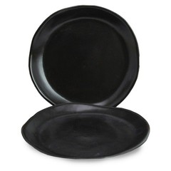 RoRo 7″ Hand Made Ceramic Appetizer Plates – Matte 7 inches, Black