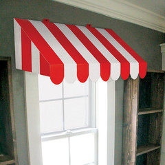 3-D Red and White Awning Wall Decorations – 2-Pack Cardstock Circus and Carnival