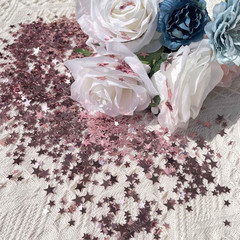 60G Star Confetti Glitter Star Table Confetti, Metallic Foil Stars Glitter, Tabl