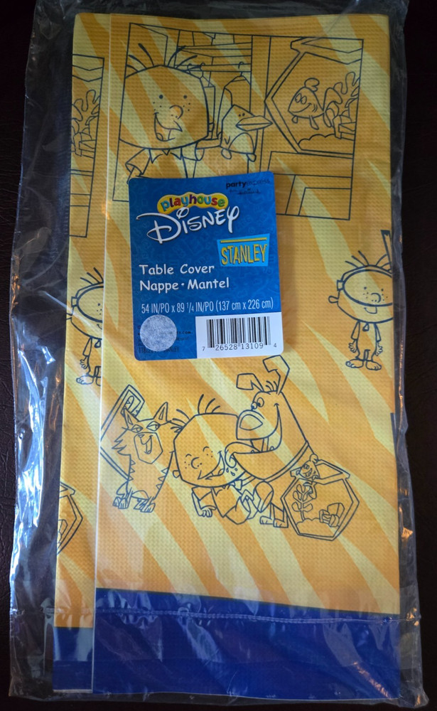 Disney Stanley Party Express table cover Happy Birthday Rare Hallmark New