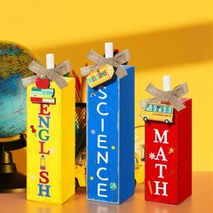 3 Pcs Welcome Back to School Table Decor First Day of School Classroom Block …
