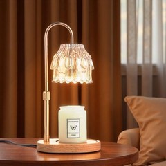 Candle Warmer Lamp with Timer – Height Adjustable Dimmable Table Champagne