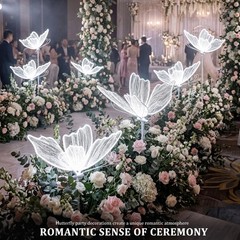 2 Pack Romantic Butterfly Lamp Props Easy To Install for Parties Weddings