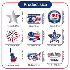 PreAssembled America 250 Decorations for Party Hosts, Quick Festive Setup | 2…