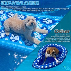 Inflatable Dog Pool Float – Large Ride On Pool Raft Toy for Pet, Summer Swimi…
