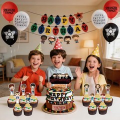 Stranger Things Party Decorations Birthday Party Supplies Set Cute Cartoon