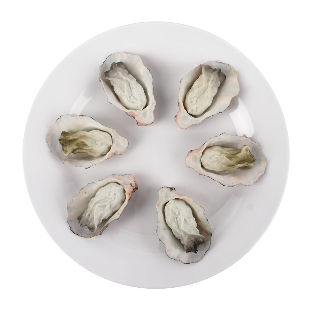 Artificial Oysters, 6 Pcs Simulate Fake Realistic Oyster Models for Home Kitc…