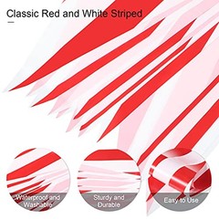 5 Sets 160 ft 100 Pieces Carnival Circus Bunting Banner Red and White Striped