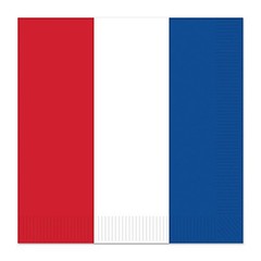 Beistle, White & Blue Theme Luncheon Napkins, Red/White/Blue