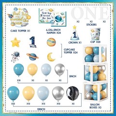 «First Trip Around The Sun» 1st Birthday Decorations Kit NEW