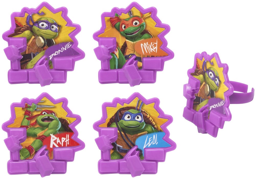 Teenage Mutant Ninja Turtles Cupcake Rings 24 Pack Party Decorations