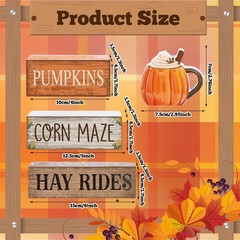 4 PCS Fall Cream Cups Tiered Tray Decor Rustic Thanksgiving Centerpiece